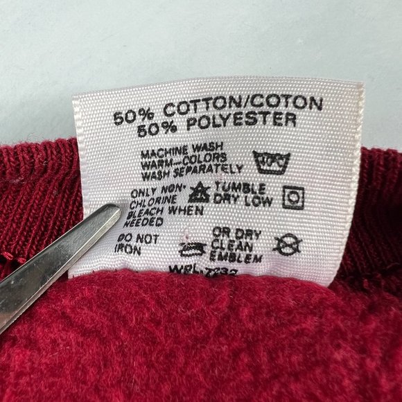 VTG 90s Team Edition Washington State Cougar Sweatshirt Extra Large Red Crewneck - Picture 9 of 15